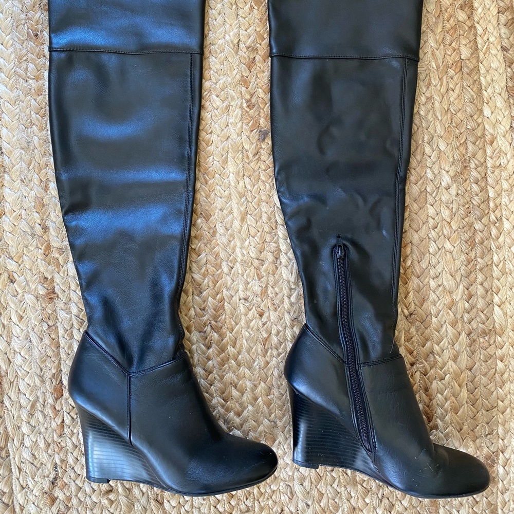 Paolo Studio Over the Knee Wedge Boots